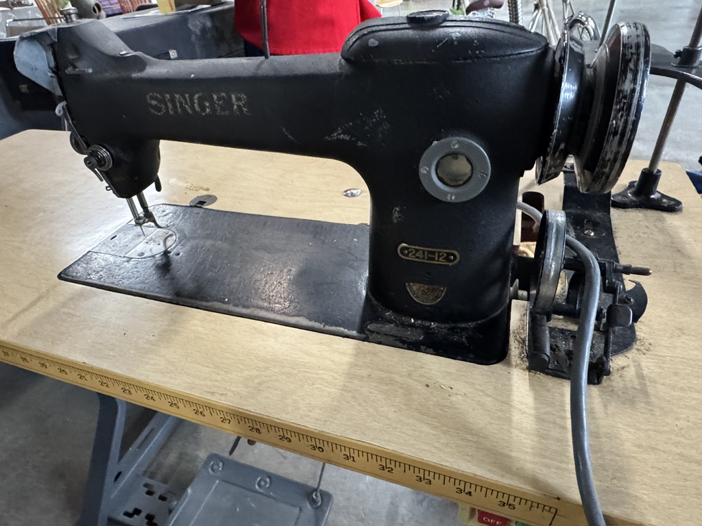 A vintage Singer sewing machine